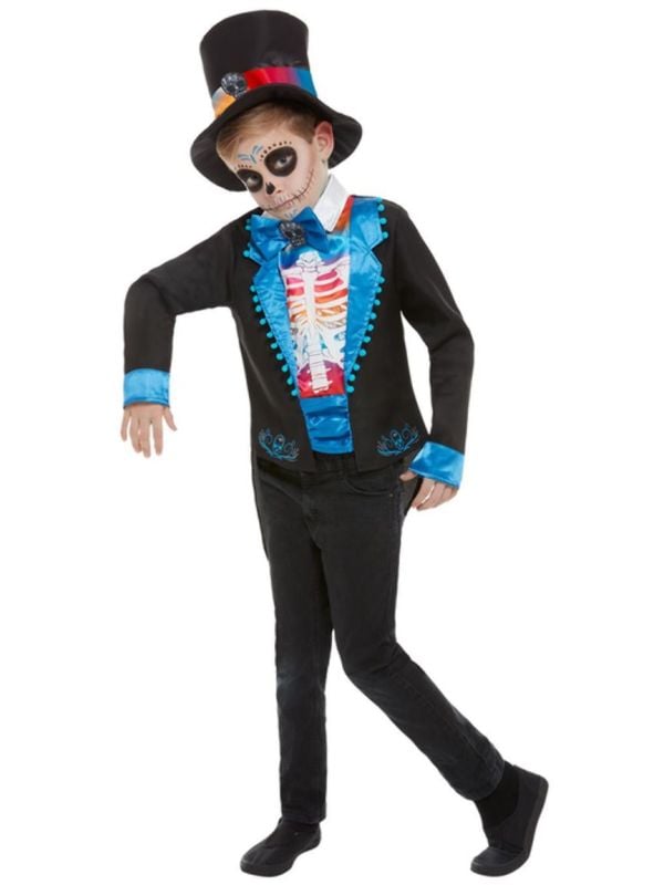 Dia de los muertos blauw zwarte outfit main product photo