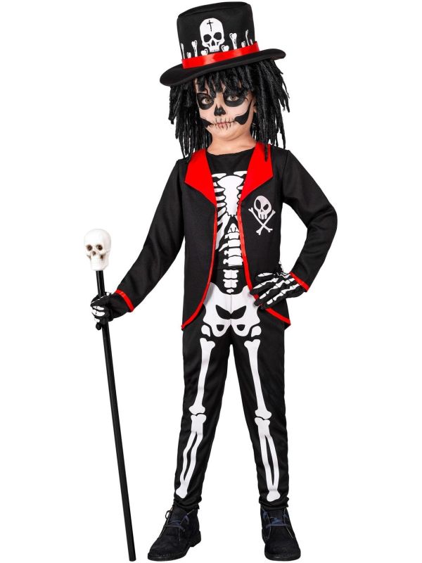 Dia De Los Muertos Priester Pak Jongens Zwart