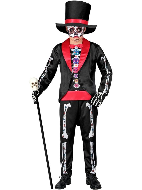 Dia De Los Muertos Zwart Pak Jongens
