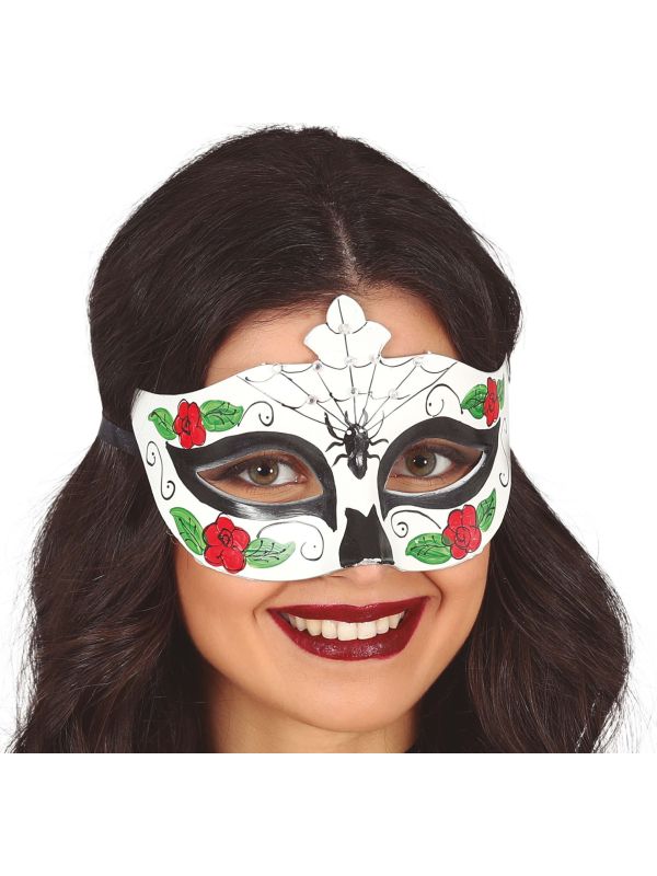 Dia de Muertos masker met spin