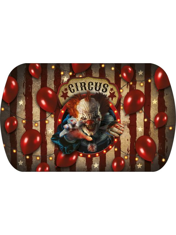 Dienblad horror clown 39 x 24 cm halloween