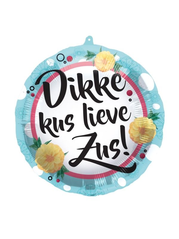Dikke kus lieve zus folieballon main product photo