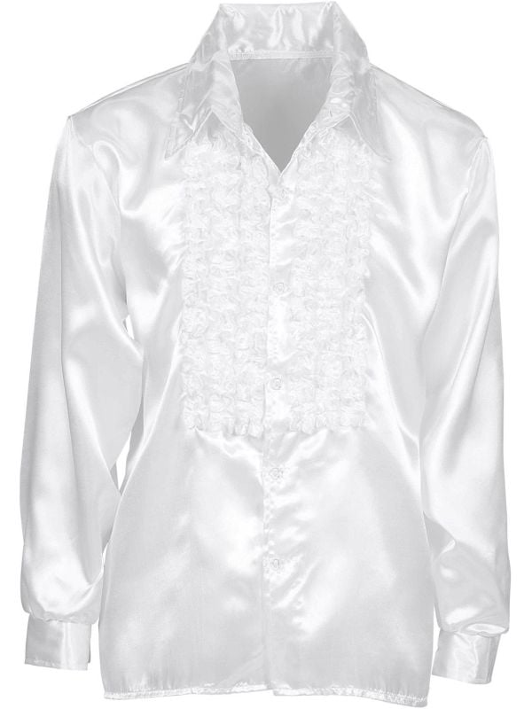 Disco blouse met ruches wit main product photo