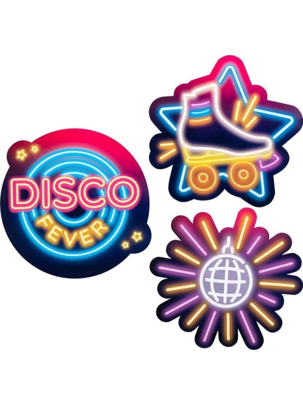 Disco themafeest kartonnen decoratie