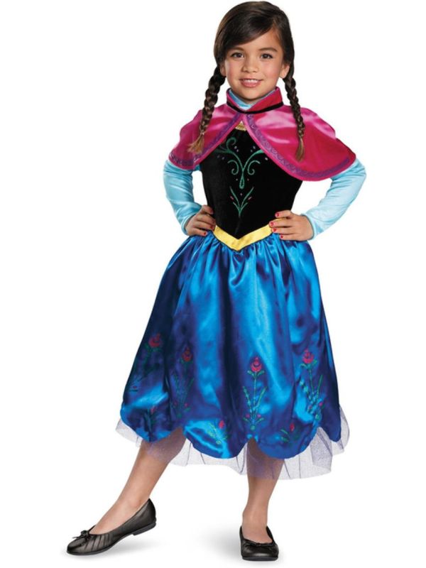 Disney Frozen Anna Meisjes Kostuum Blauw en Roze main product photo