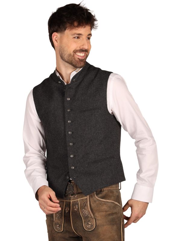 Donkergrijs Tiroler Gilet Heren Oktoberfest