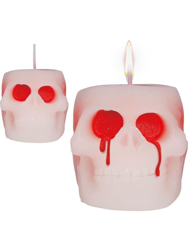 Doodshoofd kaars halloween 6 cm