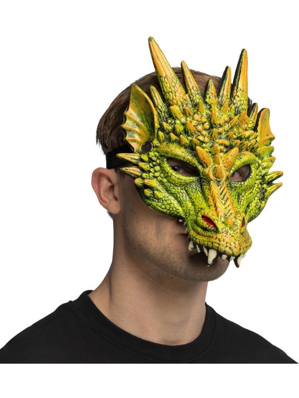 Draken Masker Groen Geel