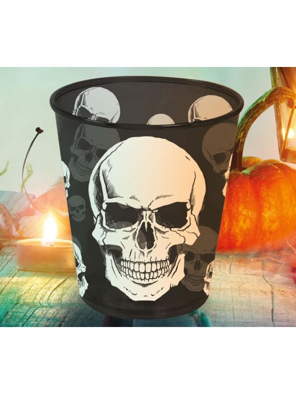 Drinkbeker doodshoofd 9 x 10 halloween