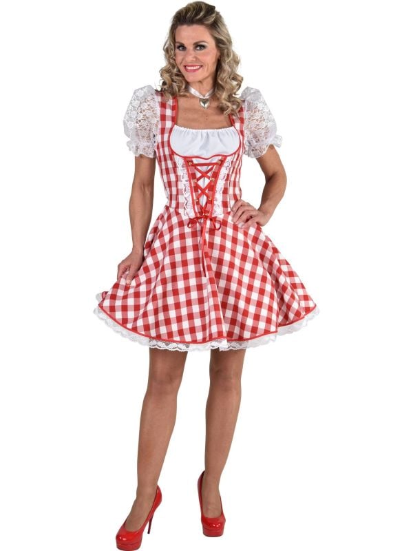 Duits jurkje vrouwen rood main product photo