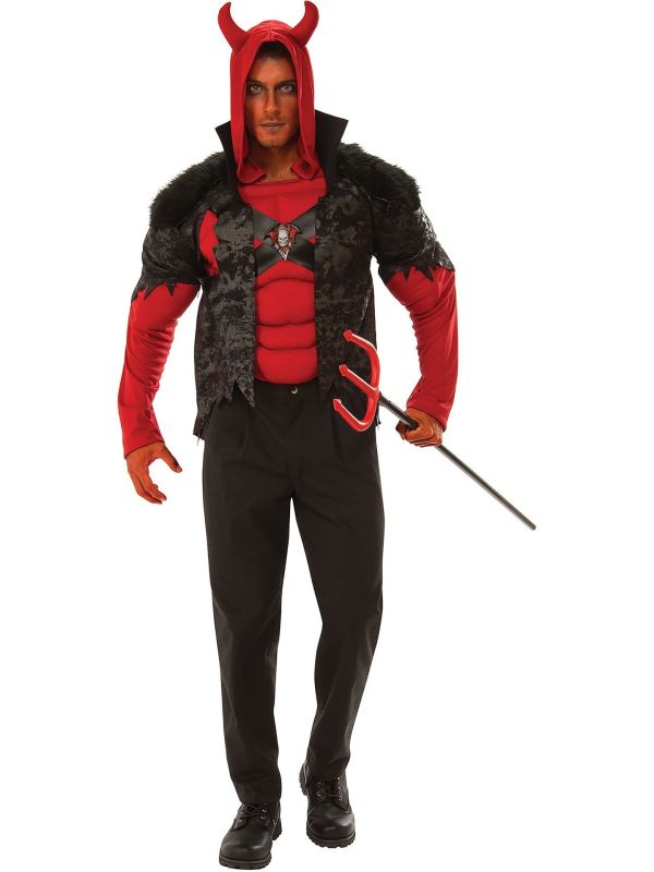 Duivel met Spieren Shirt Heren Halloween