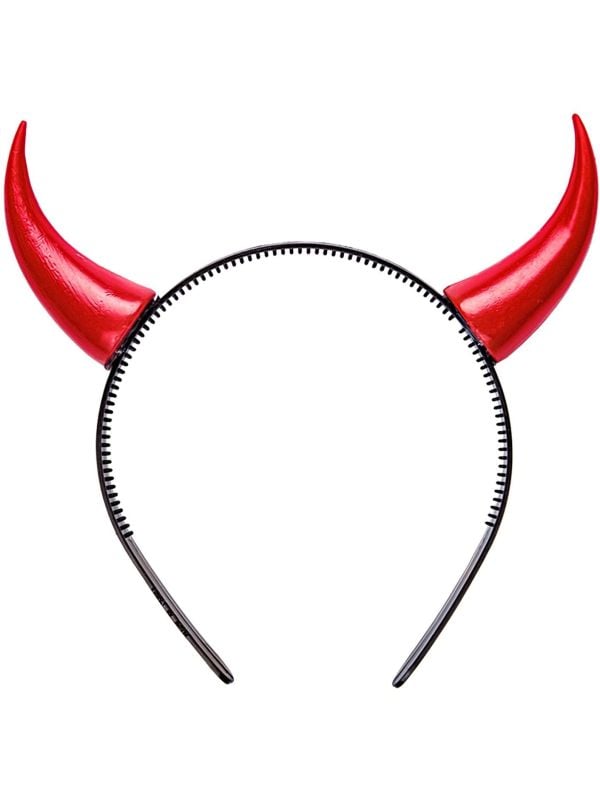 Duivel oortjes tiara rood main product photo