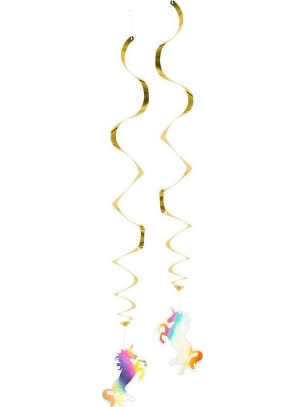 Eenhoorn decoratie swirl hangers