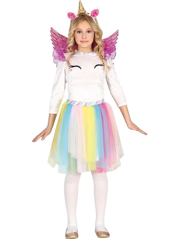 Eenhoorn outfit met vleugels en haarband meisjes