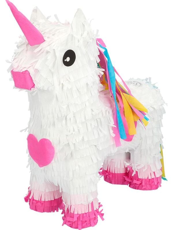 eenhoorn pinata wit standaard 37cm