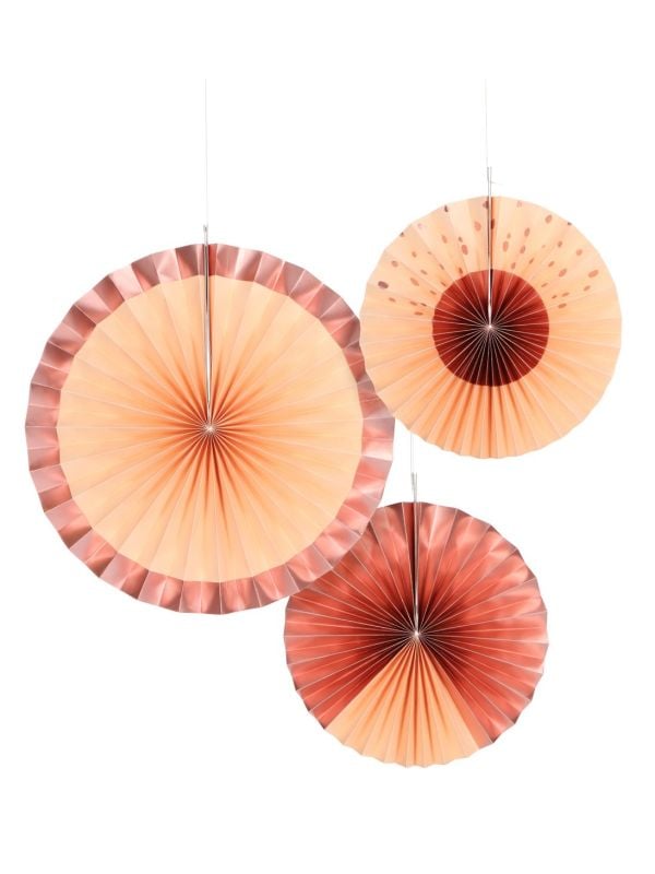 Elegant roze honingraat decoratie 3 stuks