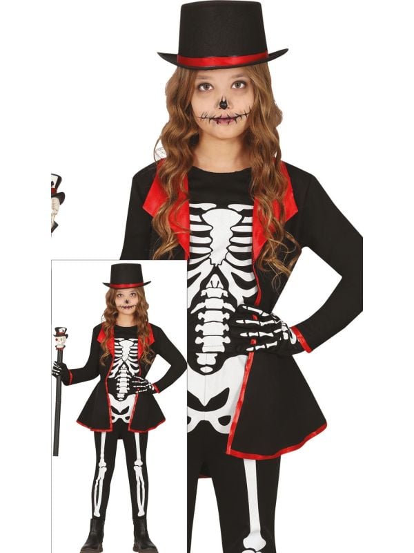 Elegant skelet kostuum halloween kind