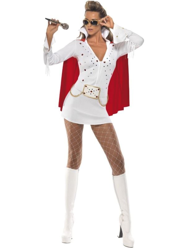 Elvis Presley dames witte outfit