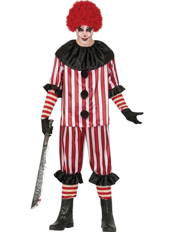 Enge clown IT kostuum mannen