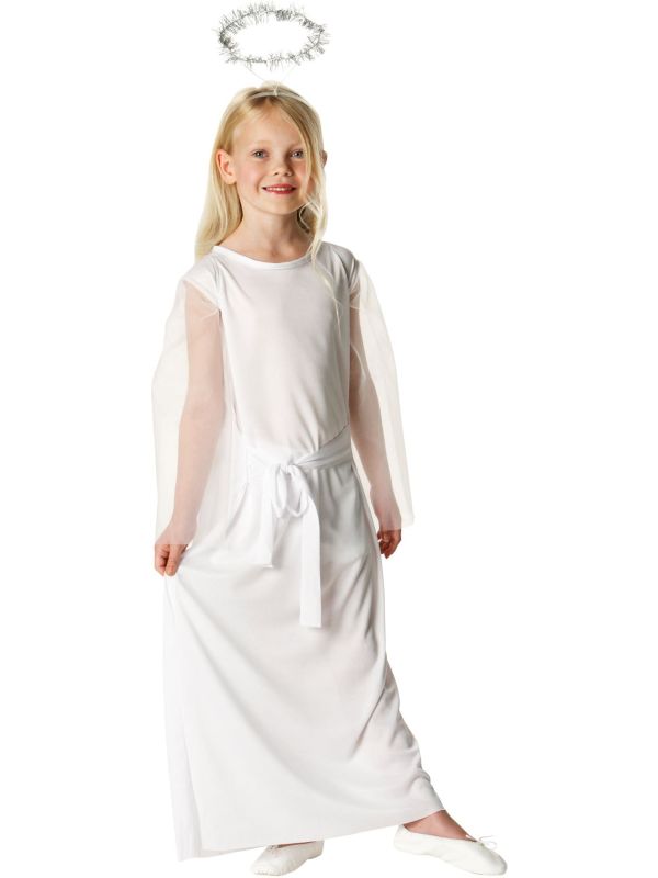Engel Kostuum Wit met Halo Meisjes