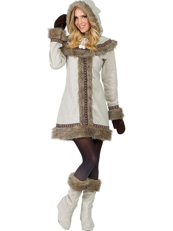 Eskimo kostuum dames Wit