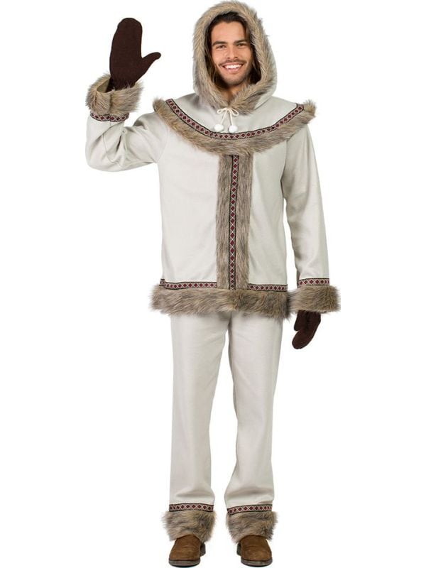 Eskimo kostuum heren wit