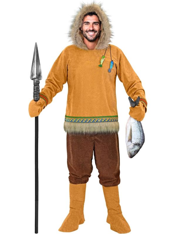 Eskimo Vissers Outfit Heren Bruin