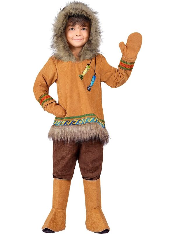 Eskimo Vissers Outfit Jongens Bruin