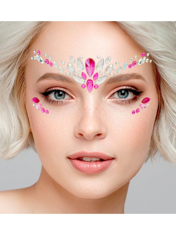 Face Jewels Roze Steentjes