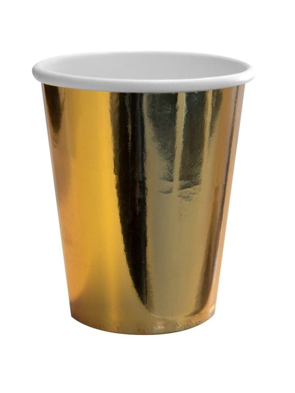 Feest bekers metallic goud main product photo