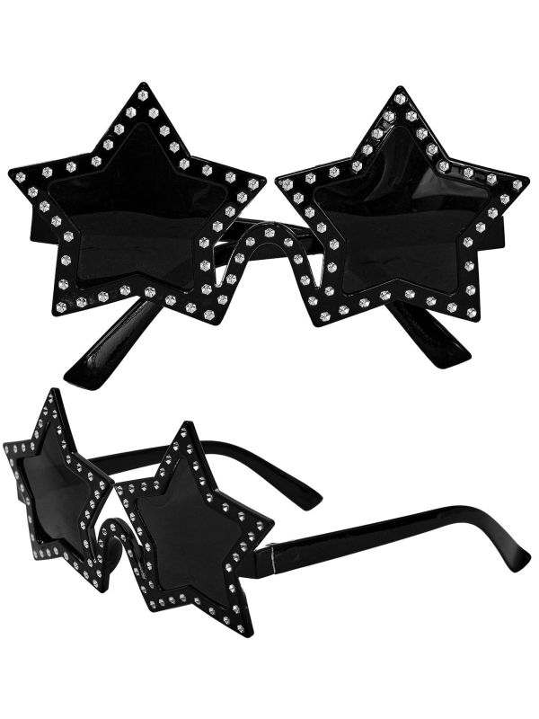 Feestbril Ster Zwart Dames Mannen