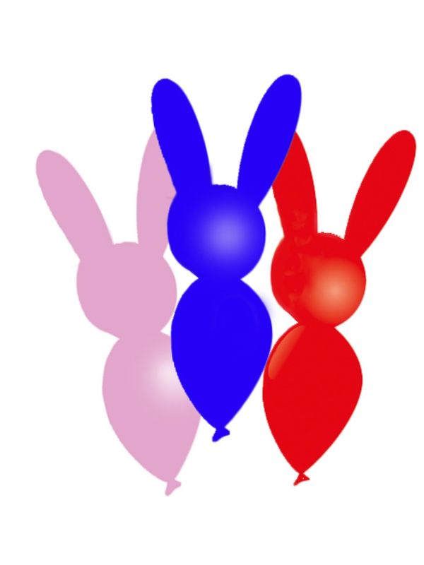 Feestelijk dierfiguur konijn ballonnen