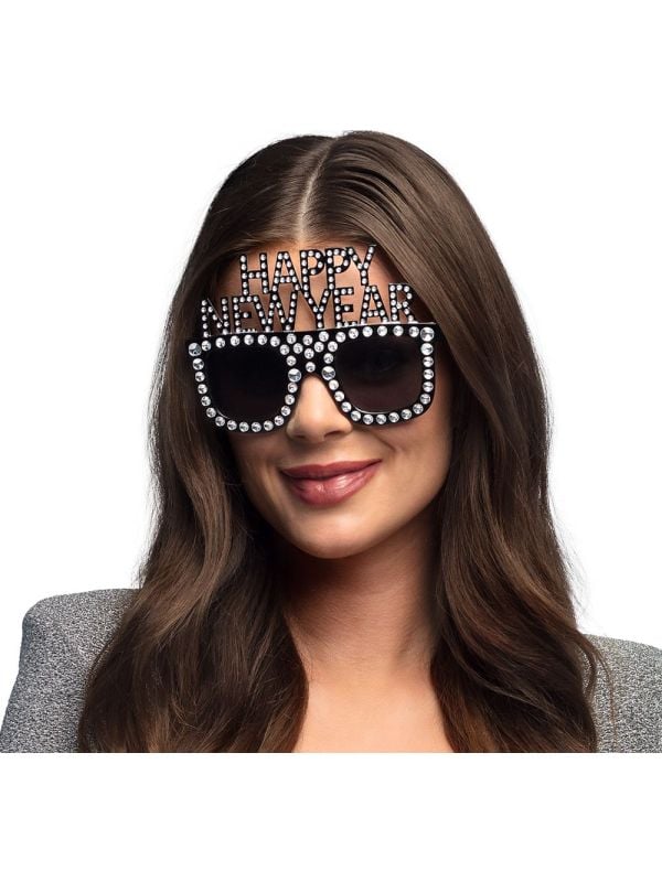 Feestelijke Bling Bling Partybril 'Happy New Year'