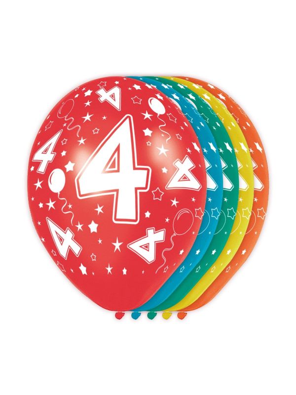 Feestelijke Verjaardag Ballonnen 4 Jaar main product photo