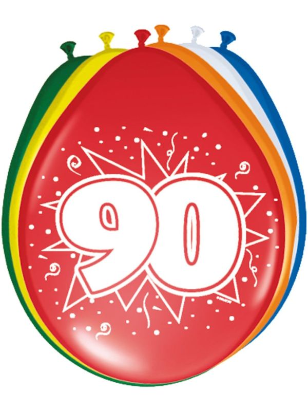 Feestelijke verjaardag ballonnen 90 jaar main product photo