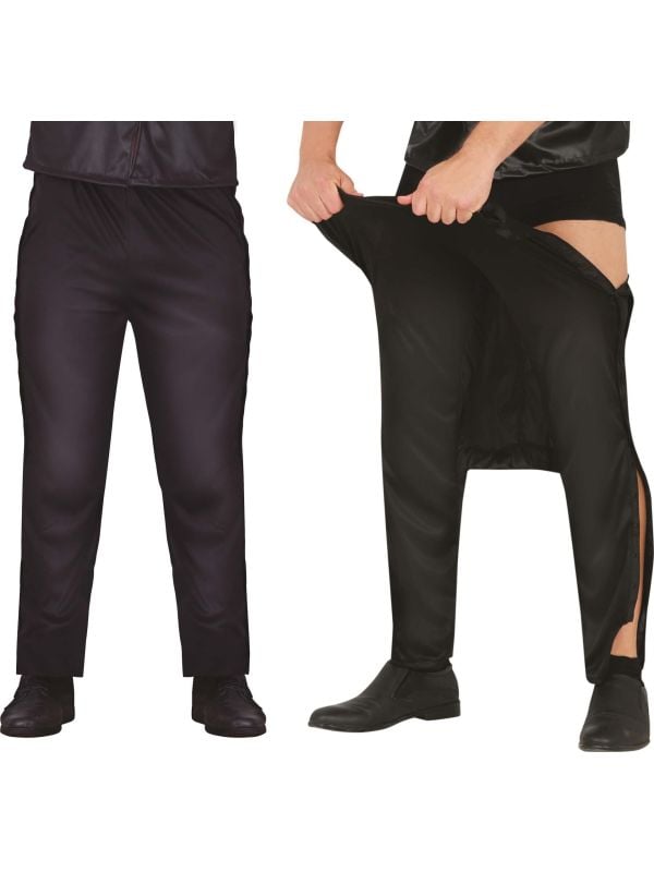 Feestelijke Zwarte Stripbroek Avonden Uit main product photo