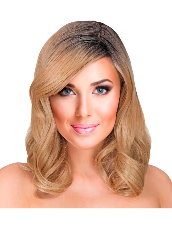 Feestpruik Lang Golvend Blond Dames