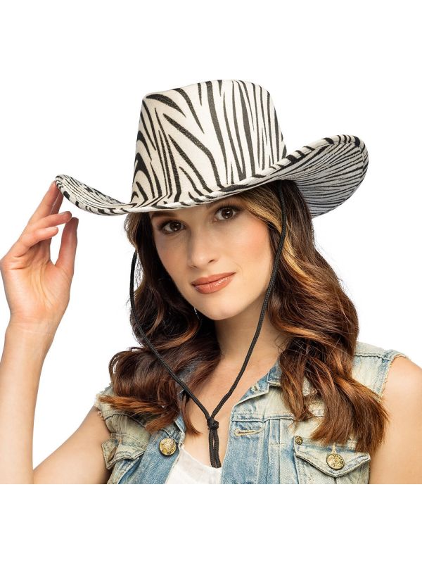 Festival Cowboyhoed Zebraprint