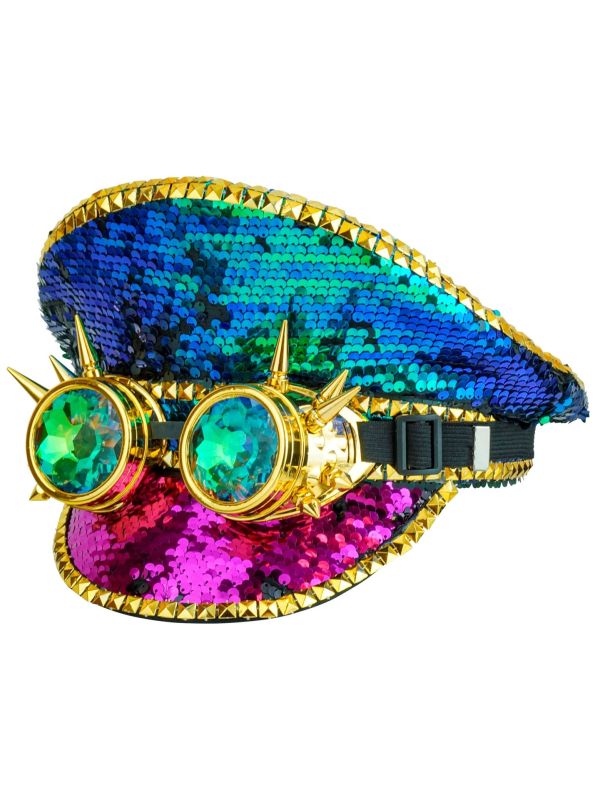 Festival Hoed met Gouden Bril Dames Heren