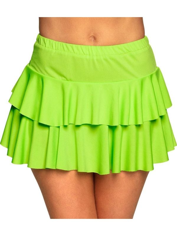 Festival mini rokje neon groen