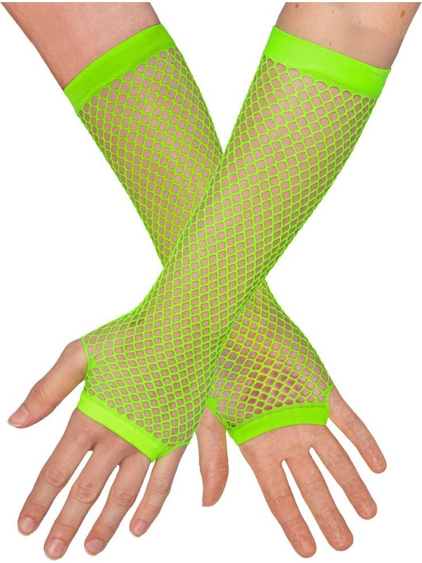 Festival Visnet Vingerloze Handschoenen Neongroen