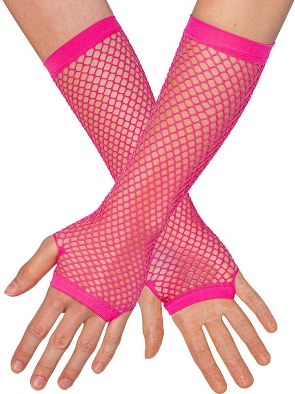 Festival Visnet Vingerloze Handschoenen Neonroze