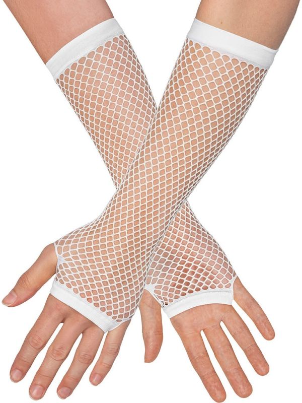 Festival Visnet Vingerloze Handschoenen Wit