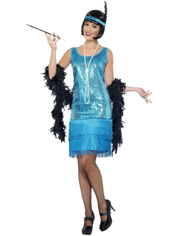 Flapper 20S Jurk Blauw Dames main product photo