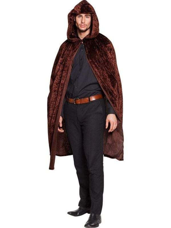 Fluwelen cape bruin