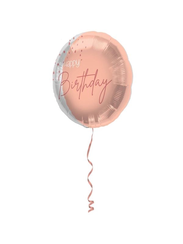 Folieballon elegant lush blush birthday main product photo