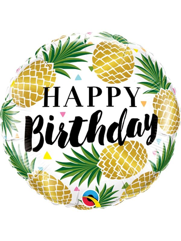 Folieballon happy birthday ananas main product photo
