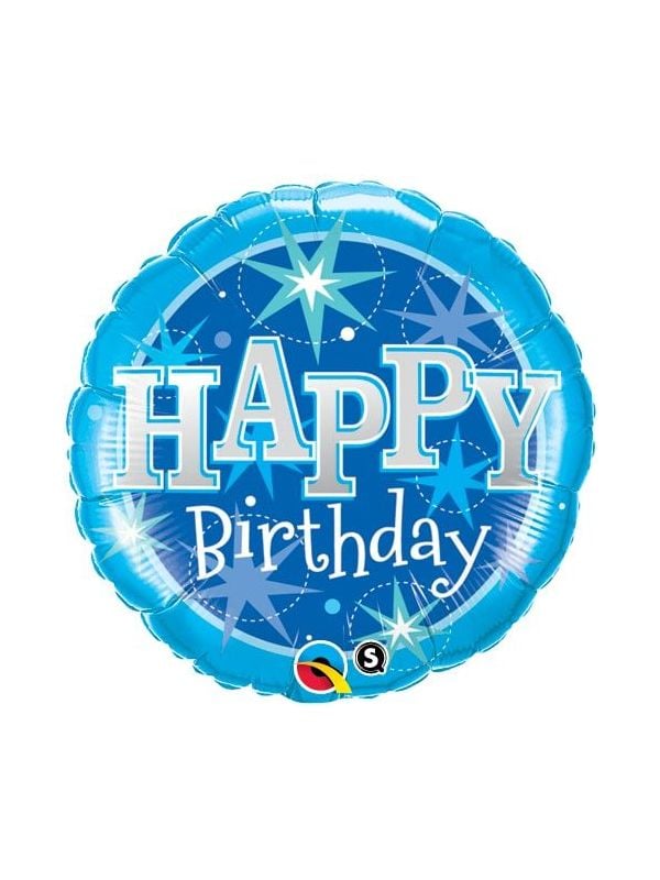 Folieballon happy birthday blauw main product photo