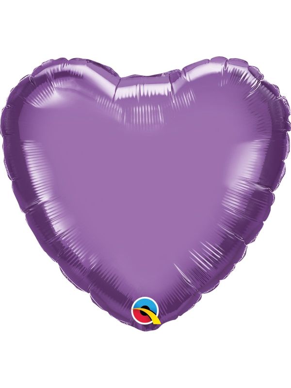 Folieballon hartvorm paars main product photo
