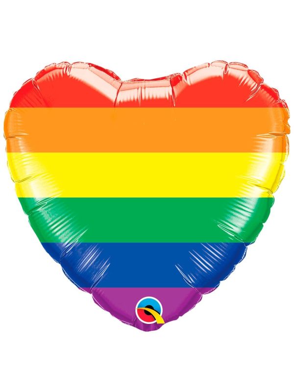 Folieballon Hartvorm Regenboog main product photo